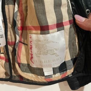 Burberry Kids' Black Jacket with Iconic Check Lining